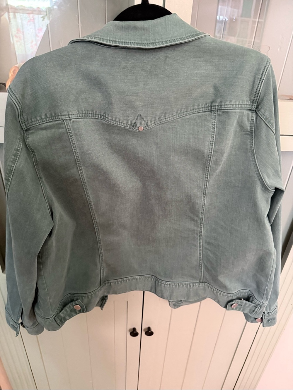 Liverpool Washed Teal Green Denim Jacket - Picture 4 of 4